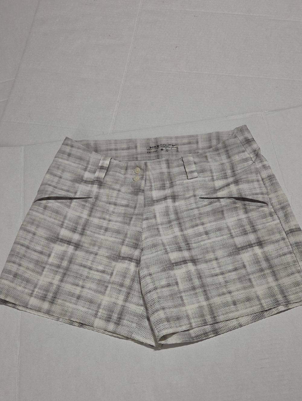 Nike Light Gray Plaid Women's Shorts